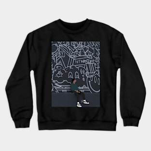 sitting alone Crewneck Sweatshirt